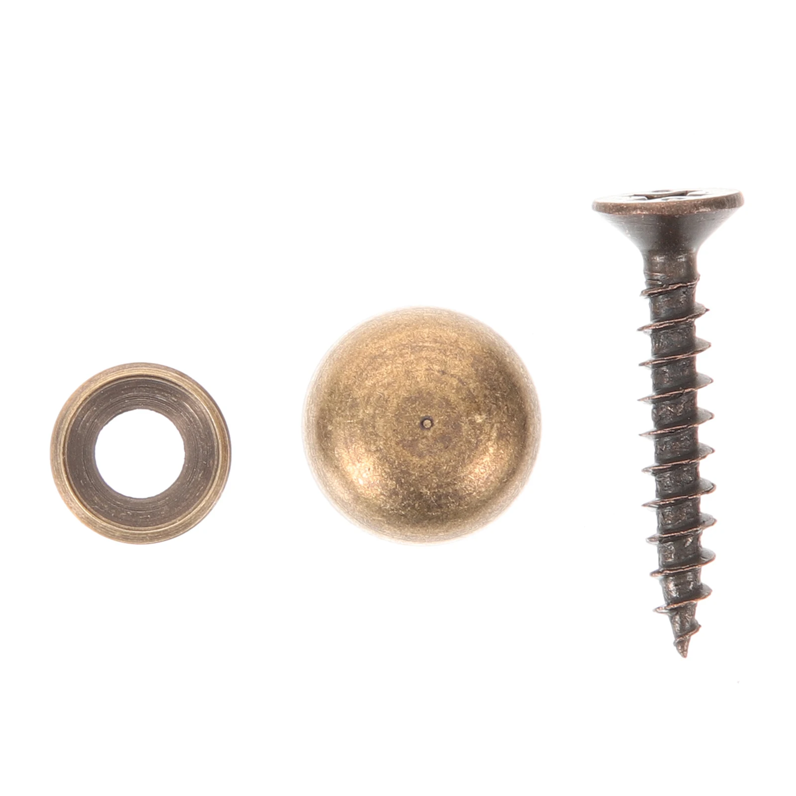

8pcs 13mm Brass Brass Screws Color Upholstery Screws With Caps Furniture Mirror Mounting Screw Covers Hardware