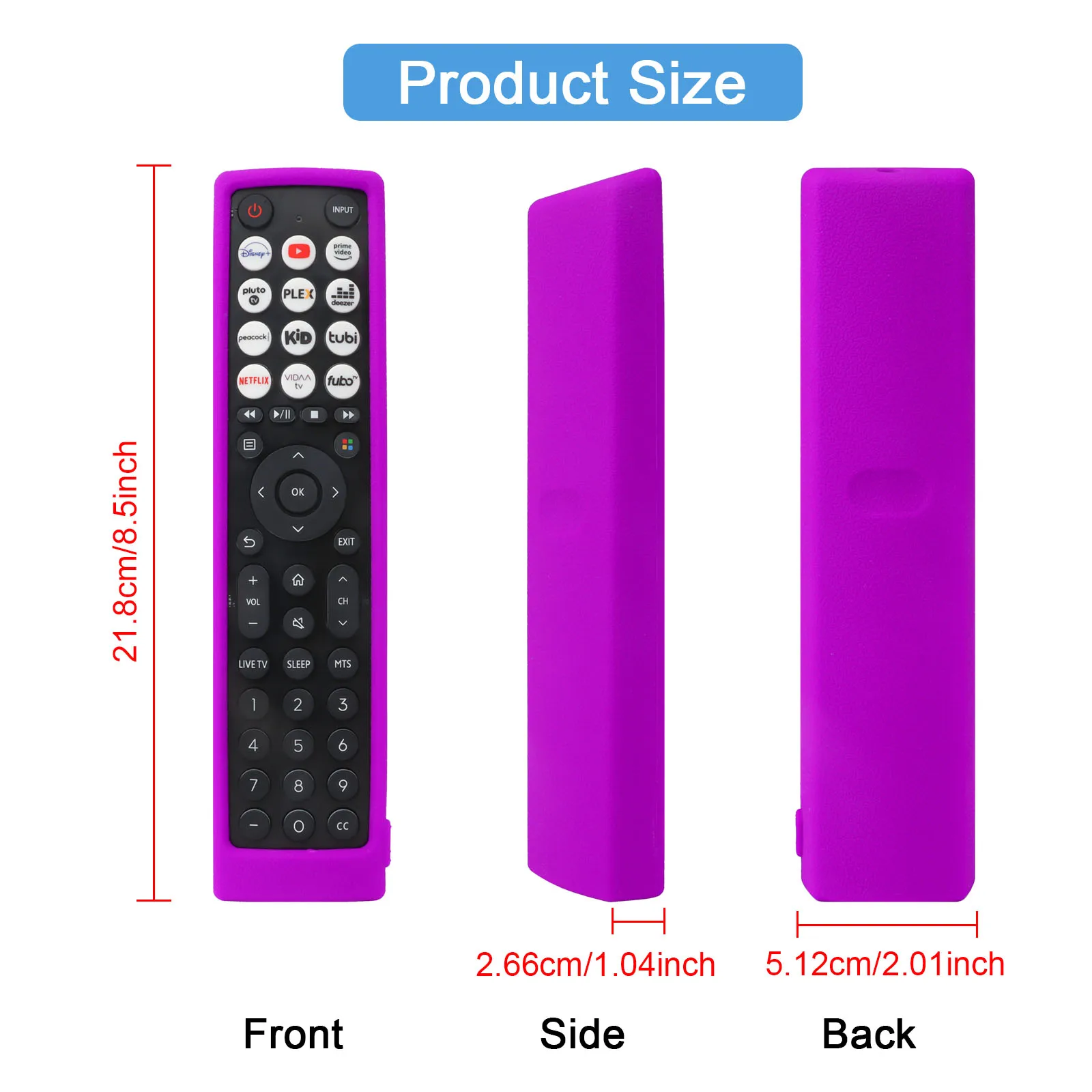 Silicone Case Fit for Hisense Smart Vidaa TV remote control EN2J36H EN2F36H EN2D36H ERF2N36H Protective Sheath Cover Anti-Slip 
