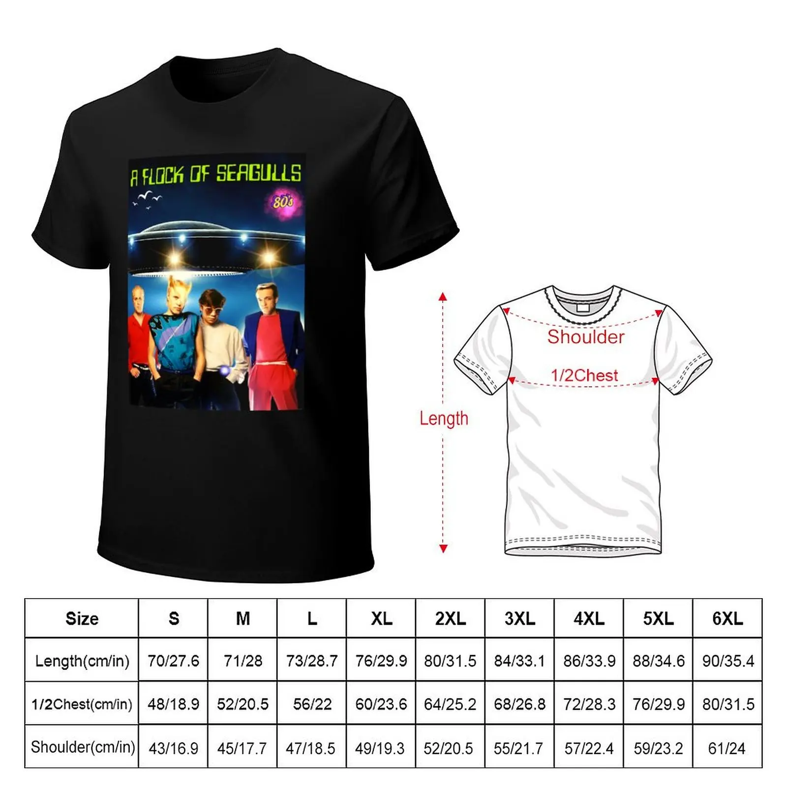 A FLOCK OF SEAGULLS NEW VERSION T-Shirt Casual All Match Tee Shirt for Men
