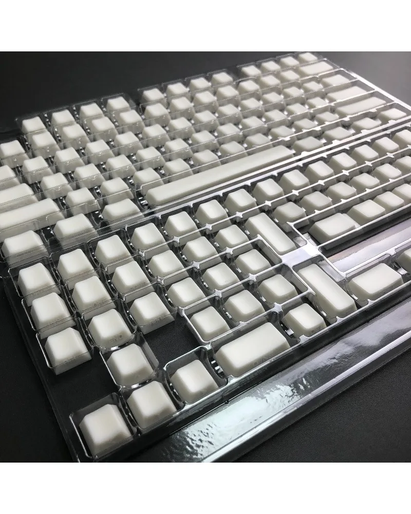 Keycap 131 keys Original height Keycap magnetic axis Mechanical shaft, White Night Demon wooting
