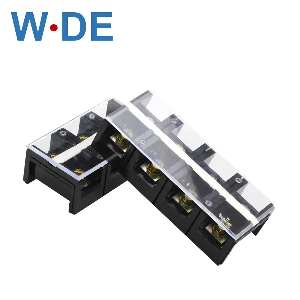 1Piece TC High Current Barrier Screw Terminal Block TC200 Series Wire Connector 600V 200A 2003/4/ Positions Connector