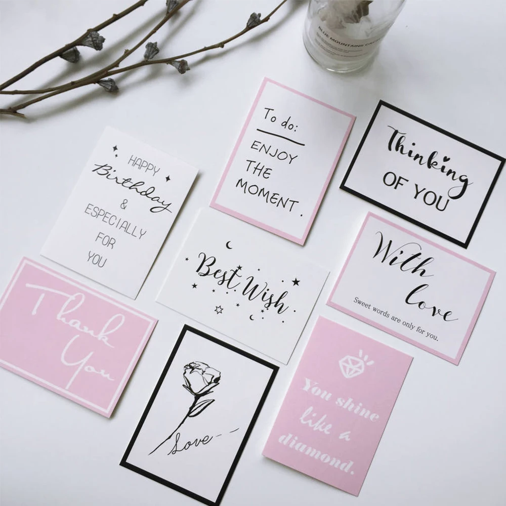 CUSTOM ขอบคุณการ์ดโลโก้ปรับแต่งชื่อการ์ดอวยพร 300gsm กระดาษส่วนบุคคลงานแต่งงานของขวัญเชิญโปสการ์ด