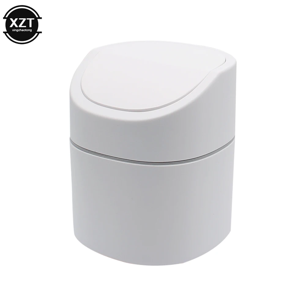 Mini Desktop Bin Small Trash Can universal Waste Bin with Lid Desktop Office Organizer Clean Workspace Storage Box Home Desk