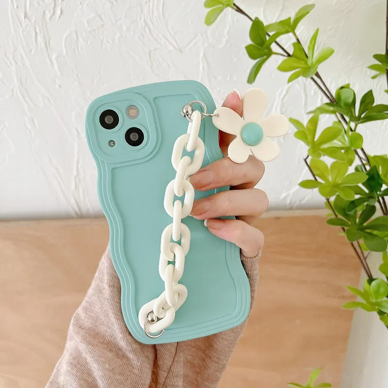 สายโซ่รัดข้อมือลายดอกไม้สำหรับซัมซุงกาแล็คซี่ F62 M62 M13 M23 5กรัม M22 M32 M42 M31 M21 M01 M11 M12 M30S ฝาครอบ M10 M10S