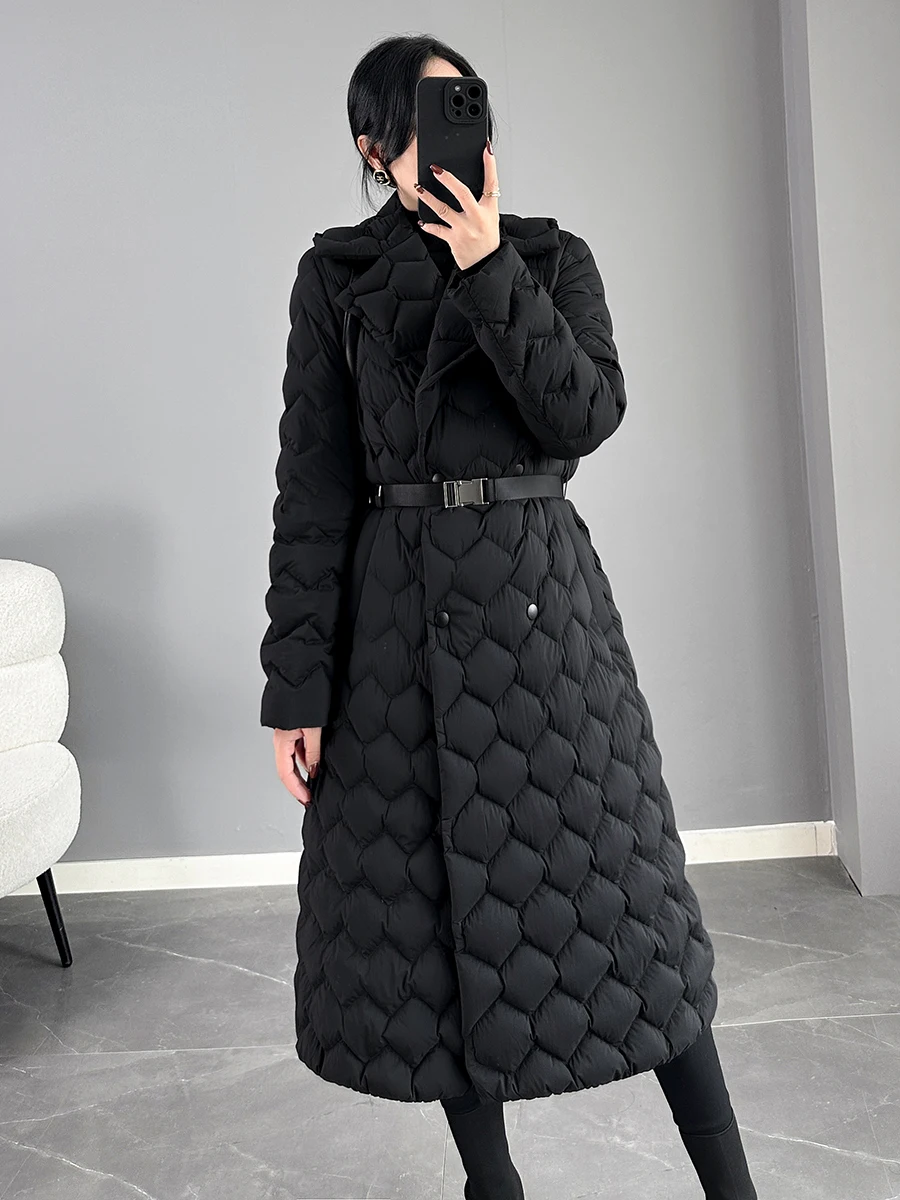 

Bla Mid-Length Slim Fit Winter down Jaet Women's 2025 New Sle Suit Collar White Goose down Outerwear Ladies Faion