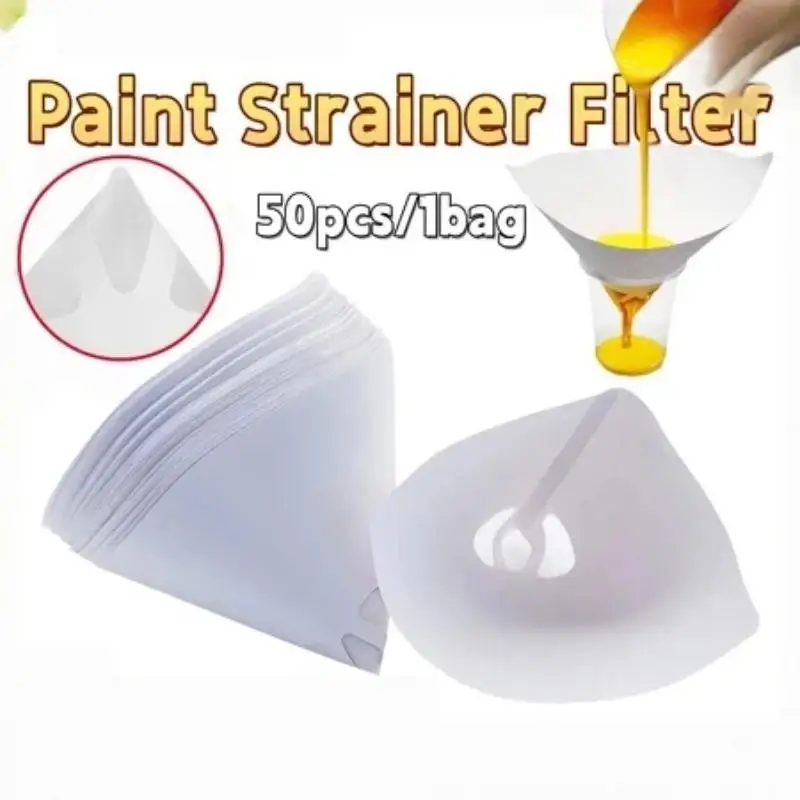 50/100 Stück Farbsiebfilter, Einweg-Farbenfilterpapier, Farbsprühfilter, Trichterfilter – Detail 3