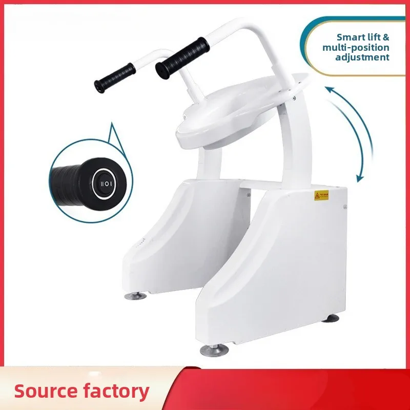 Barrier-free electric lift toilet chair with armrests for pregnant women and the elderly