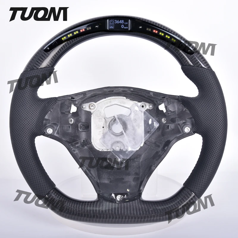 LED Carbon Fiber Steering Wheel For BMW E46 M3 E38 E39 E83 E60 E70 E71 E72 E53 E89 E92 E93 E81 E87 E84 E82