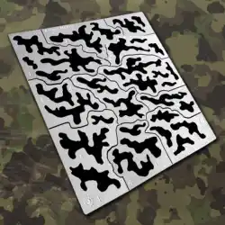 Alexen AJ0079 Tropical Camo Shrubs Jungle Pattern Model Spraying Stencil For Military Model Hobby DIY Tools Accessory