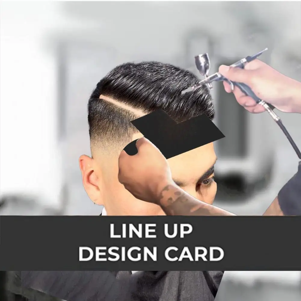 Hairdresser Hairline Card Reusable Hairline Tool 4pcs Barber Hairline Enhancement Cards Beard Lineup Shaping Tools for Trimming