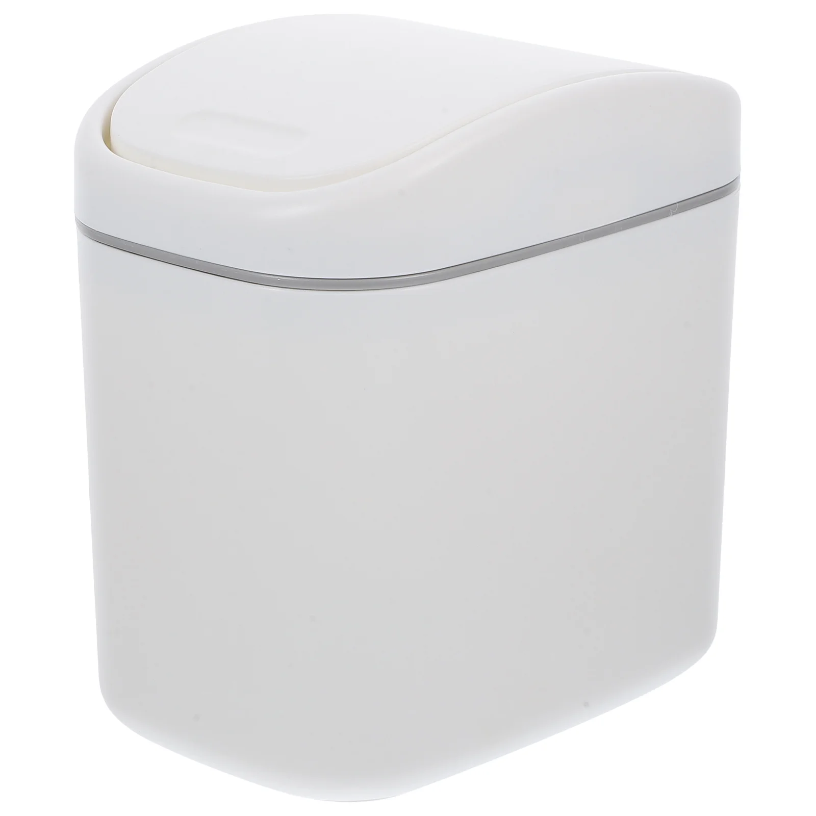 

Small Trash Can with Lid Portable Desktop Bin for Dorm Rv Home Light Luxury Design Countertop Garbage Can Waste Basket