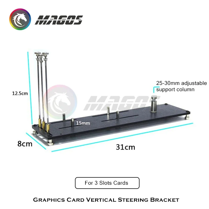 GPU Riser Stand Bracket Vertical Mounting Bracket Support 2 3 Slots Graphics Extension