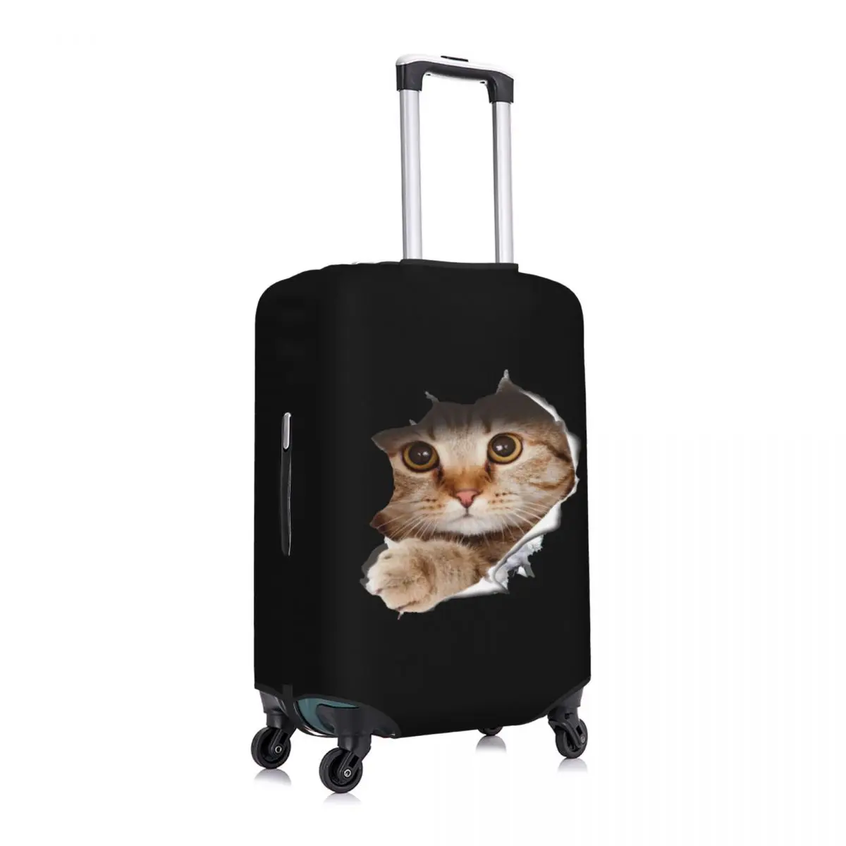 Juste de Protection de Bagages Personnalisée, Motif Chat Drôle et Mignon, pour Valise de Voyage