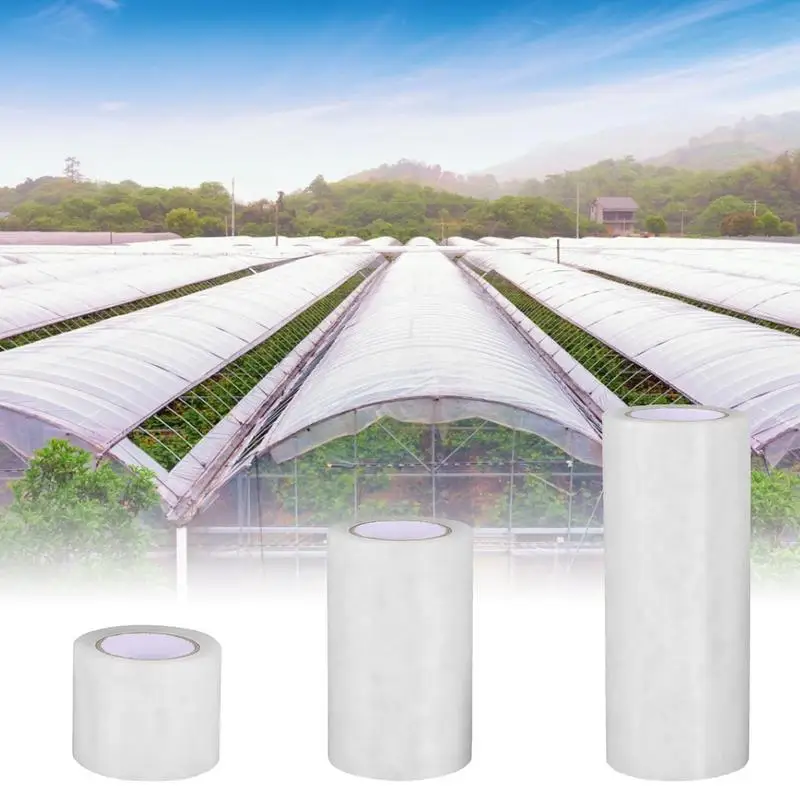 1Roll 8/10/15cmX10M UV Resistant Transparent Greenhouse Film Repair Tape Strong Agriculture Garden Film Repair Adhesive Shed Tap