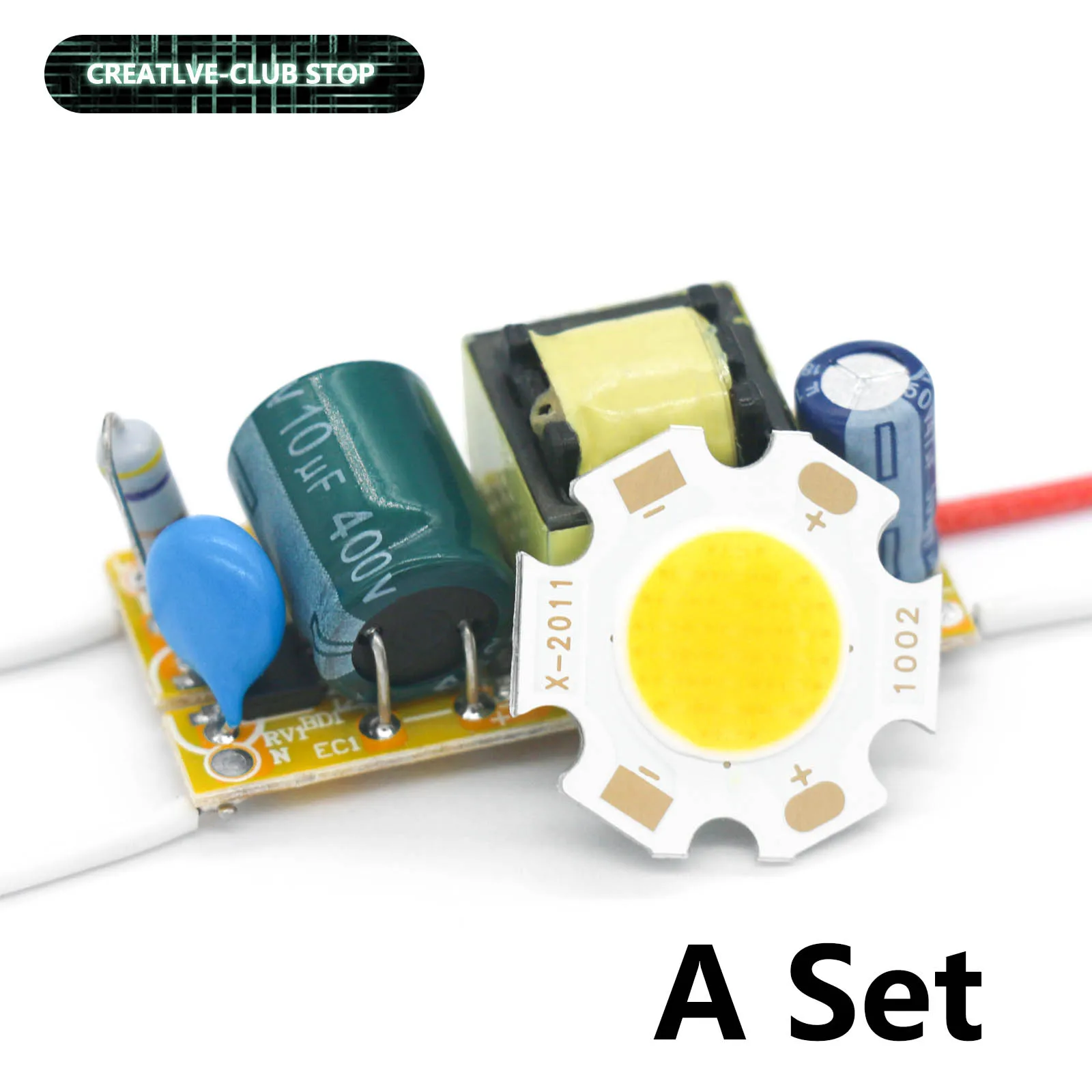 1Set High Power 3W 5W 7W 10W COB Bridgelux LED Integrated Lamp Chip With LED Power Supply Driver For LED Floodlight Spot Light