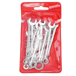 10Pcs SAE Mini Double Open End Wrench Set, Ratcheting Wrench Set Small Combination Wrench Sets 5/32