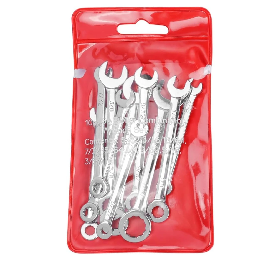 Sae Mini Conjunto de Chave de Extremidade Aberta Dupla Conjunto de Chave de Catraca Pequenos Conjuntos de Chave de Combinação 32 16 10 Peças
