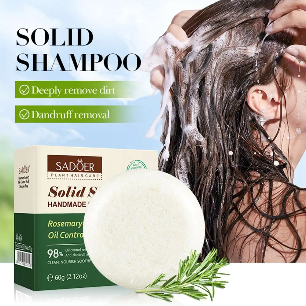 Solid Shampoo Soap Oil Control Fluffy Rosemary Extract Deep Cleaning Dandruff Removal Hair Care Shampoo Bar