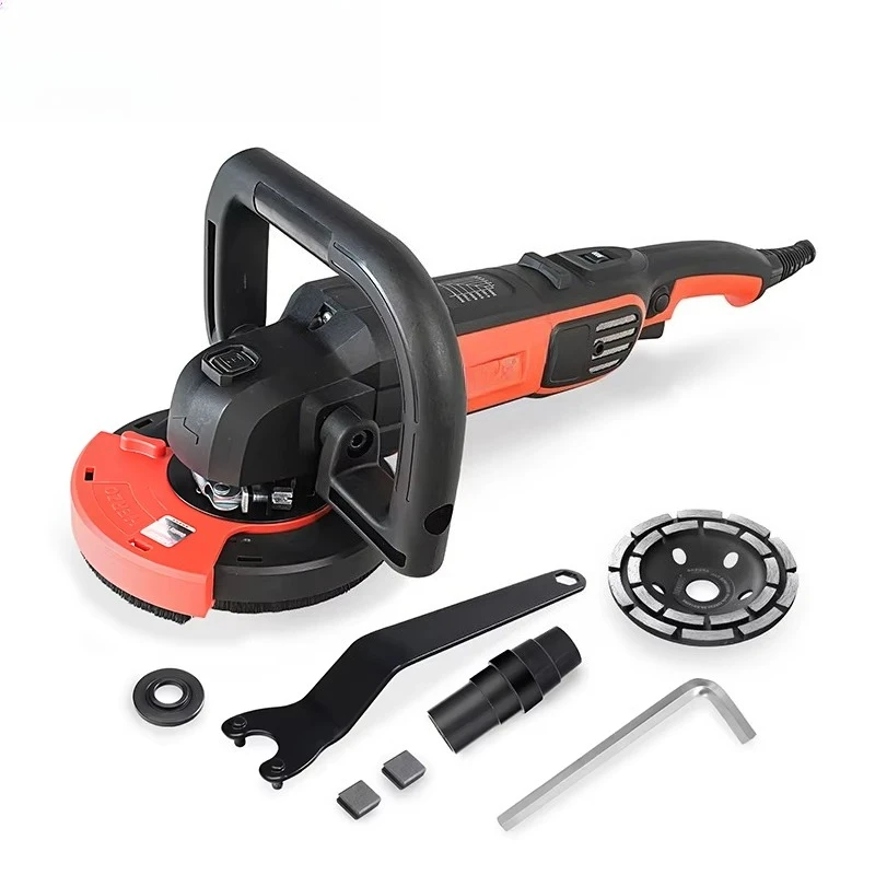 Handheld 1600W 125mm Concrete Ground Grinder Machine for Cement Floor with Adjustable Speed