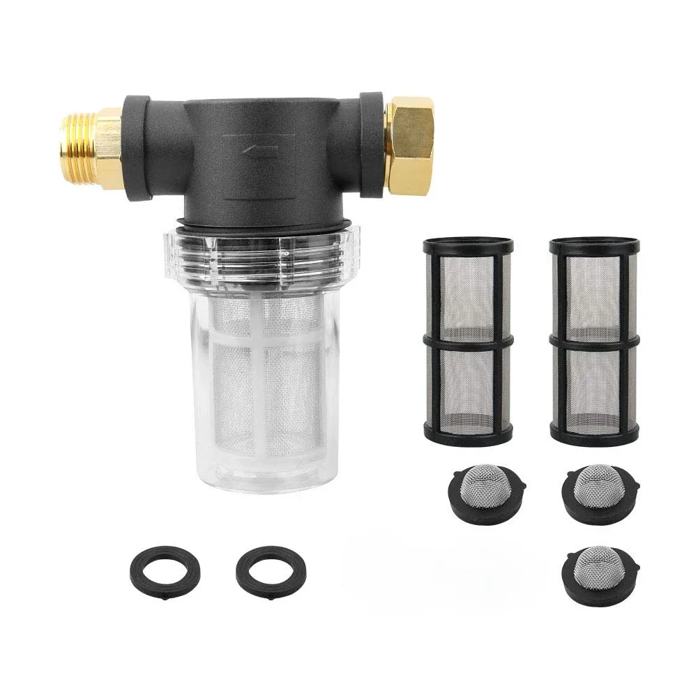 Car Wash Machine Inlet Filter Threaded Joint Garden Water Pipe American Standard Thread Car Wash Gun Filter Mesh Joint