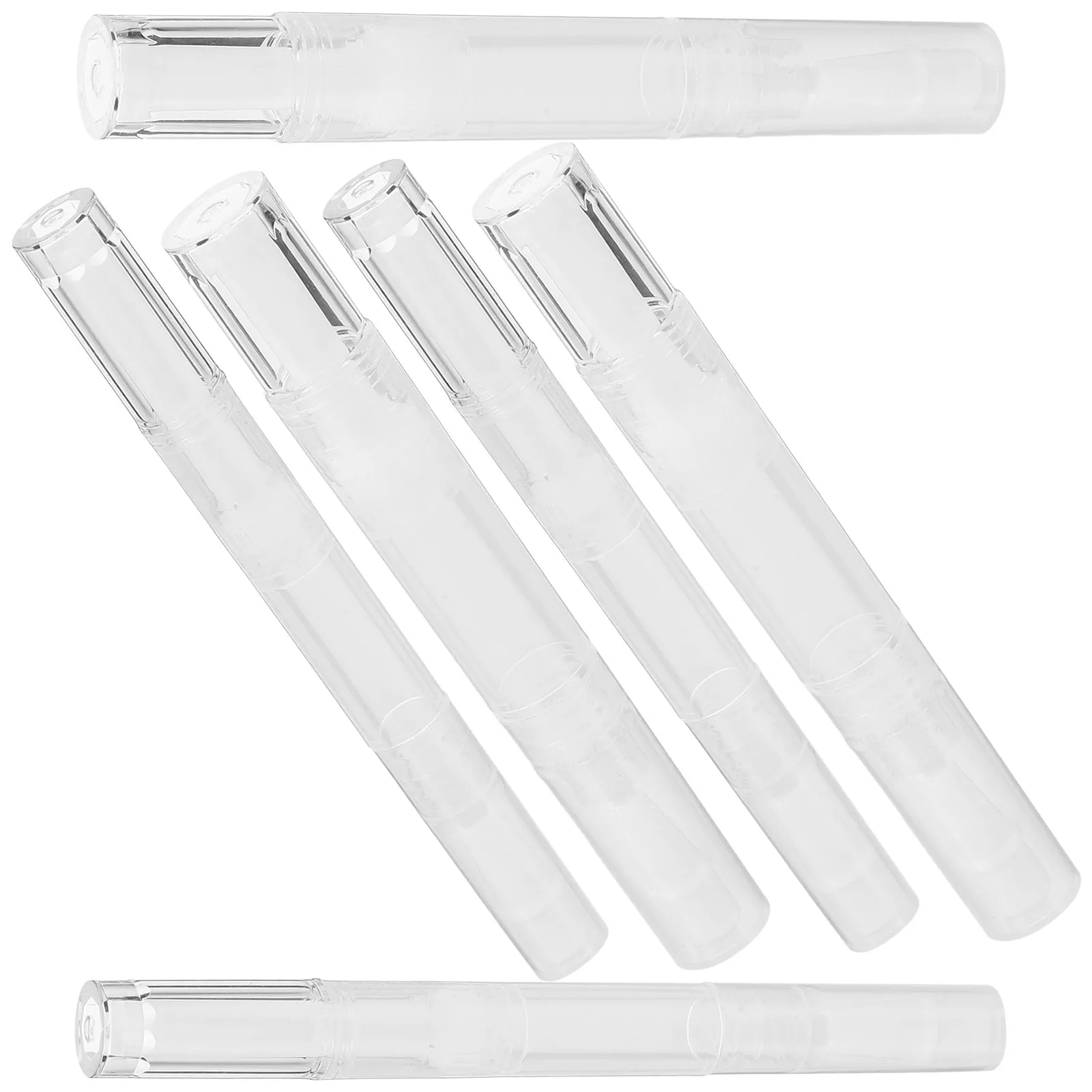 6Pcs Nail Oil Pen Empty Refillable Cuticle Oil Bottles Compact Design Easy Carry Nail Pen Tubes Lip Gloss Tubes