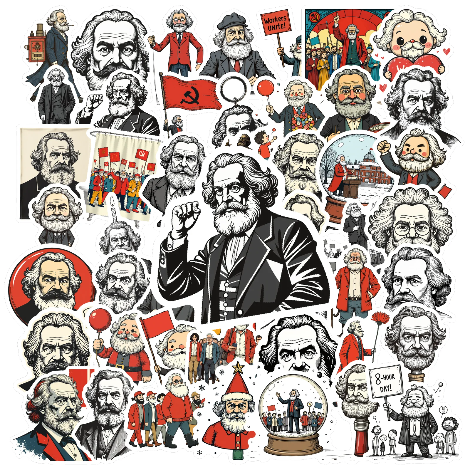 

35/50pcs Waterproof Marx Stickers Funny Cartoon Vinyl Stickers Decals for Laptops Notebooks Luggage Graffiti Sticker