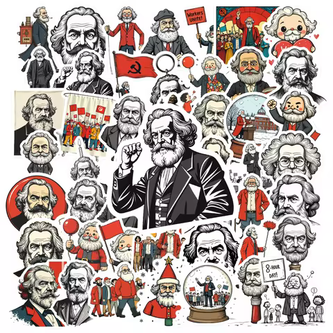 35/50pcs Waterproof Marx Stickers Funny Cartoon Vinyl Stickers Decals for Laptops Notebooks Luggage Graffiti Sticker