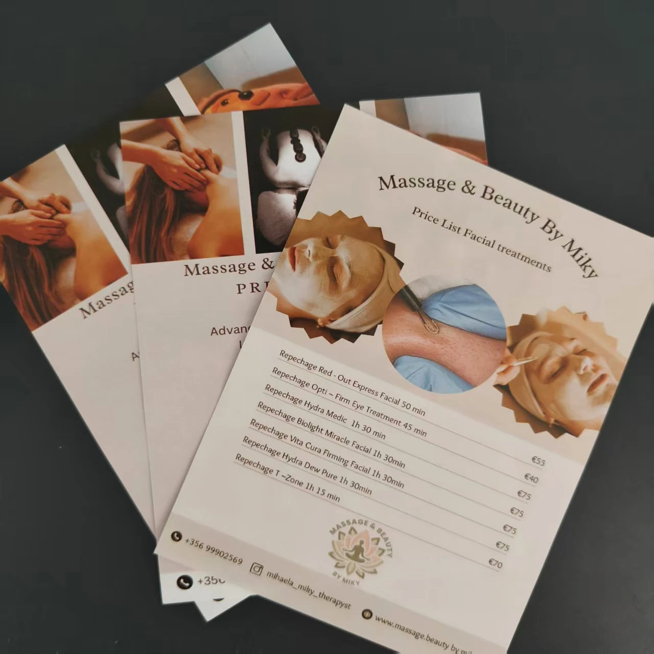 100/200pcs Customized 157g glossy cardboard flyer A5 A6 size commercial advertising flyer color double-sided printing
