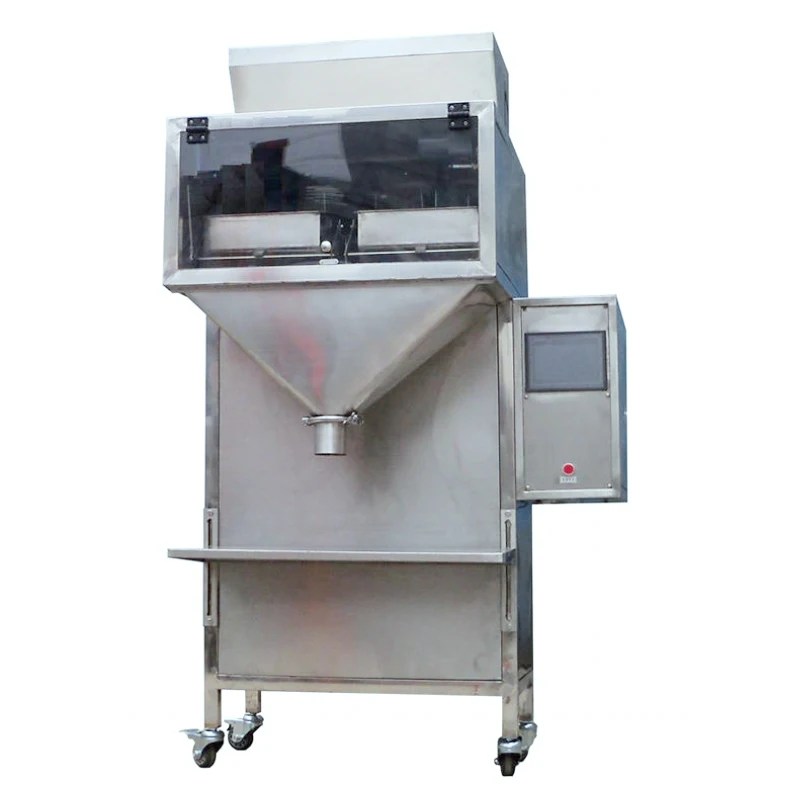 Factory Price Two Bucket Quantitative Granular Packing Machine for Beans Snacks Salt Nuts Dry Fruit Packaging