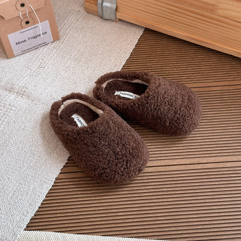 2025 منصة الموضة أفخم الشقق الأطفال الشتاء لينة وحيد في الهواء الطلق عدم الانزلاق وحيد أحذية قطنية ناعمة حذاء كاجوال مريح #3