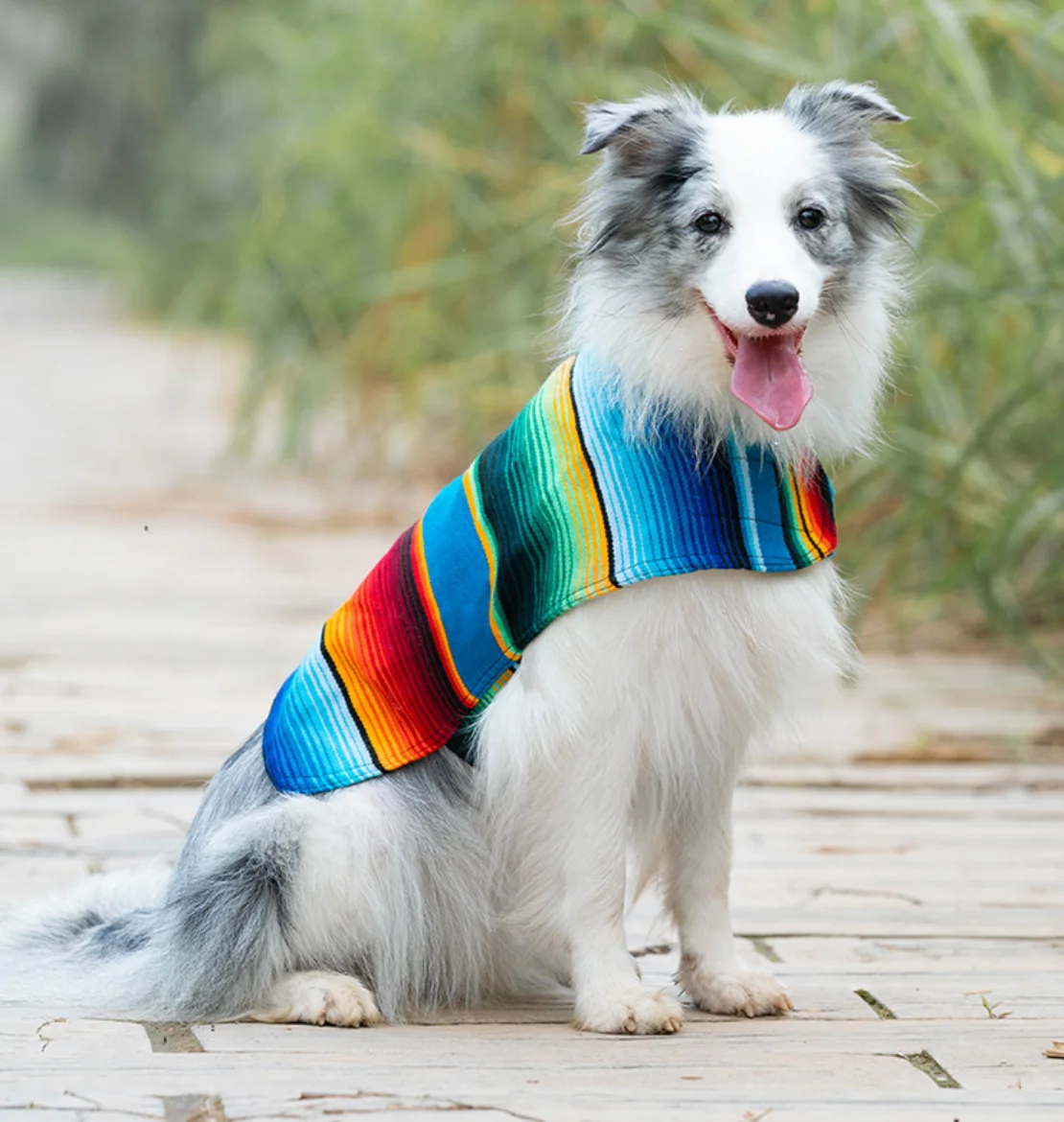 Handmade Dog Poncho from Mexican, Blanket, Southwestern, Tie Dye Dog Vest, Clothes