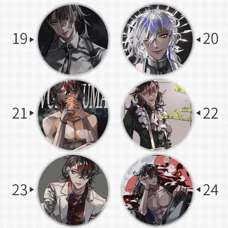 Vtuber الظاهري YouTuber شارة ، VTuber مرساة الأجهزة الطرفية ، زخرفة حقيبة الظهر المعدنية ، شارة الملابس ، Fandom أنيمي ، Vox