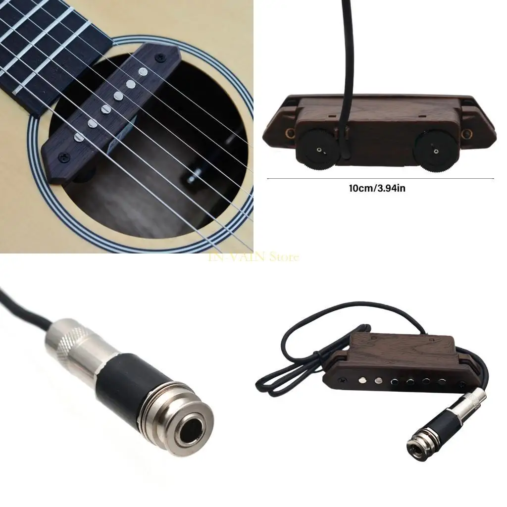 

M5TC Звукосниматель для акустической гитары Хамбакер Звуковое отверстие Магнитный преобразователь звукоснимателя