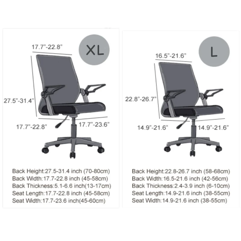 Jacquard Thickened Stretchable Office Chair Cover Room Dustproof Scratch Resistant Retractable Home Computer Chair Slipcover