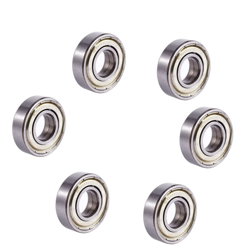 6X 6001ZZ Double Shielded Deep Groove Ball Bearings 28Mm X 12Mm X 8Mm