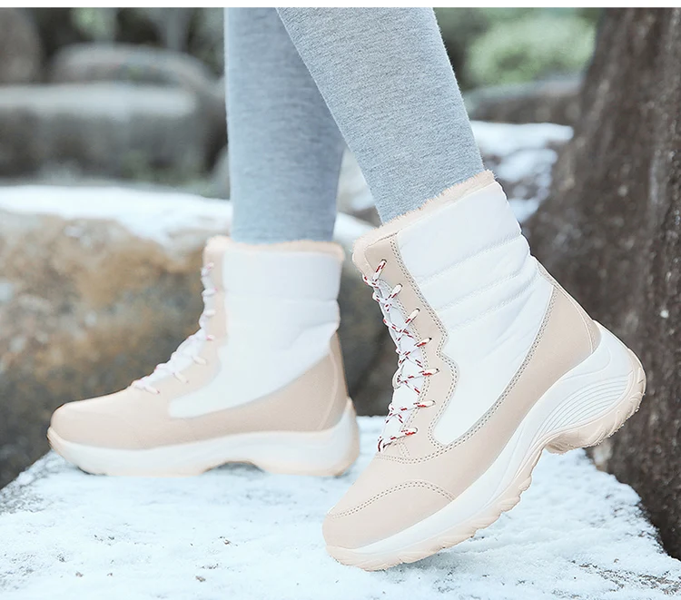 

Warm Boots Ladies Casual Plush Botas Mujer Winter Shoes Women Snow Boots Womens New Ladies Platform Shoes Woman Flat Keep