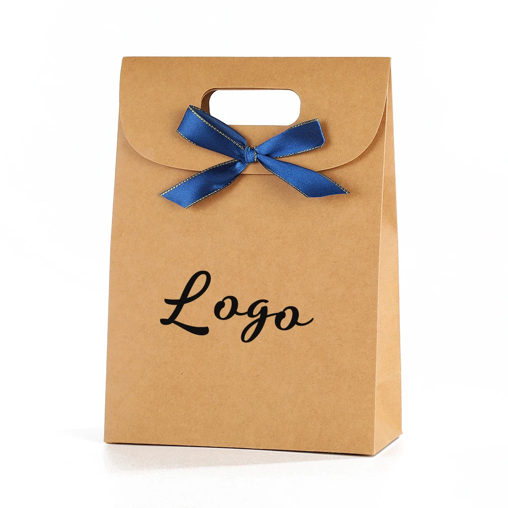 شعار مخصص الوجه رفرف Bowknot ورقة مقبض الحلوى لصالح حقائب للهدايا لحفل زفاف استحمام الطفل الأعمال الطرف الديكور حقيبة التعبئة والتغليف #3