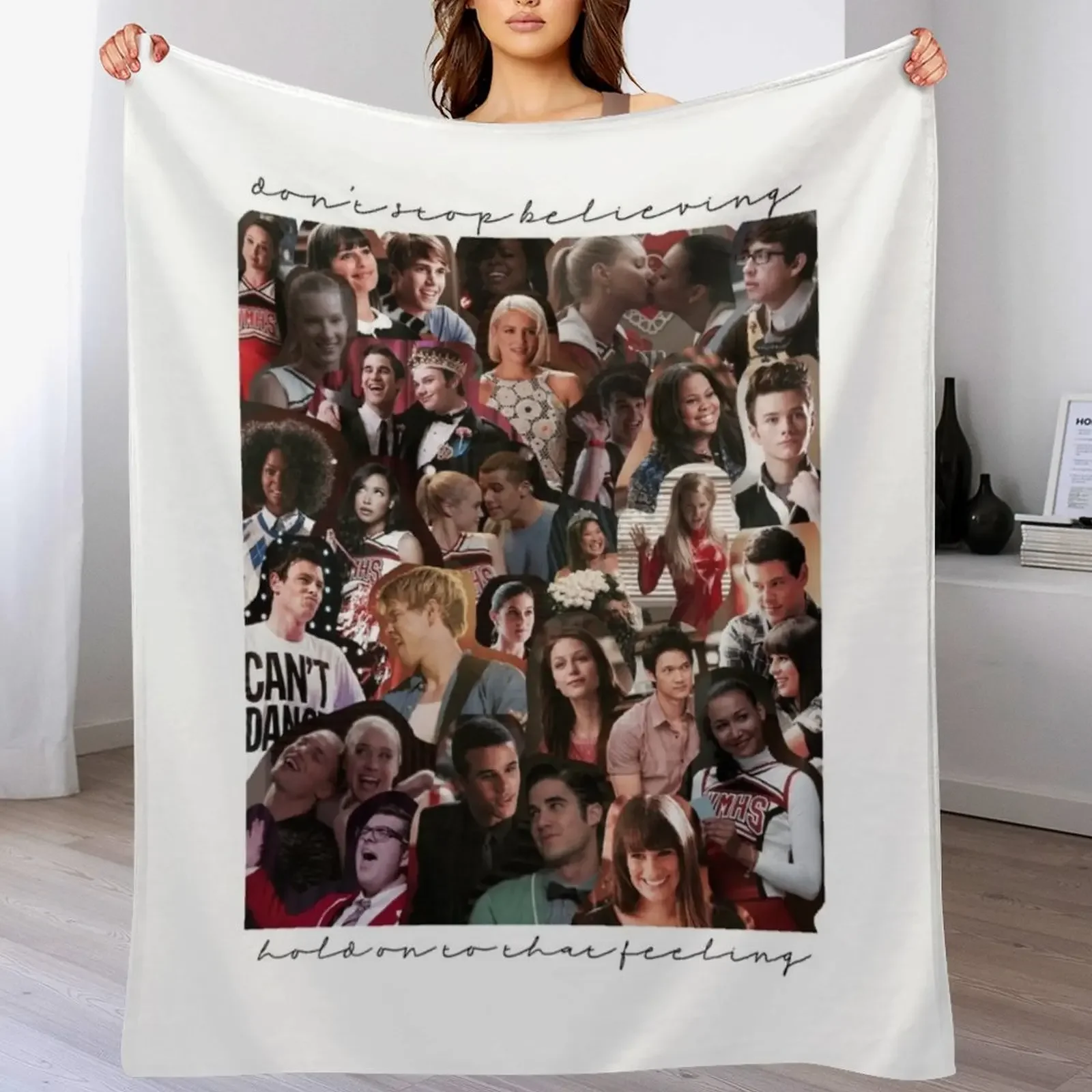

Glee Collage Throw Blanket Fuzzy Plush Throw Blanket for Sofa Chair
