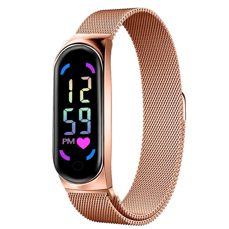 2023 New LED Women Watch cinturino magnetico cinturino impermeabile Touch orologio femminile orologi da polso digitali di moda