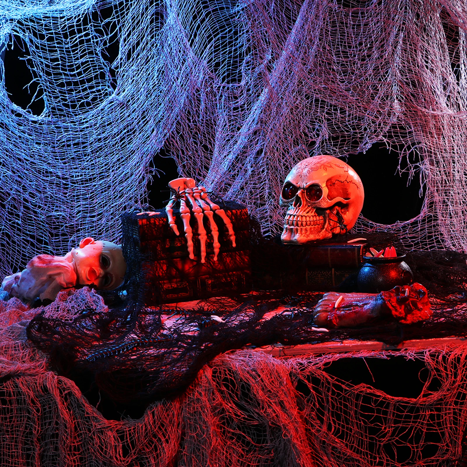 

2PCS Halloween Gauze Set Decorations Spooky Cloth Bulk Creepy Party Supplies Scary AtmosphereHaunted House DIY Fabric