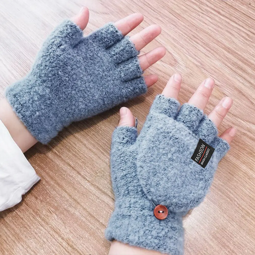 USB Heating Gloves Touch Screen Electric Heated Gloves Double-Sided Fingerless Mittens Winter Hand Warmer Skiing Accessories