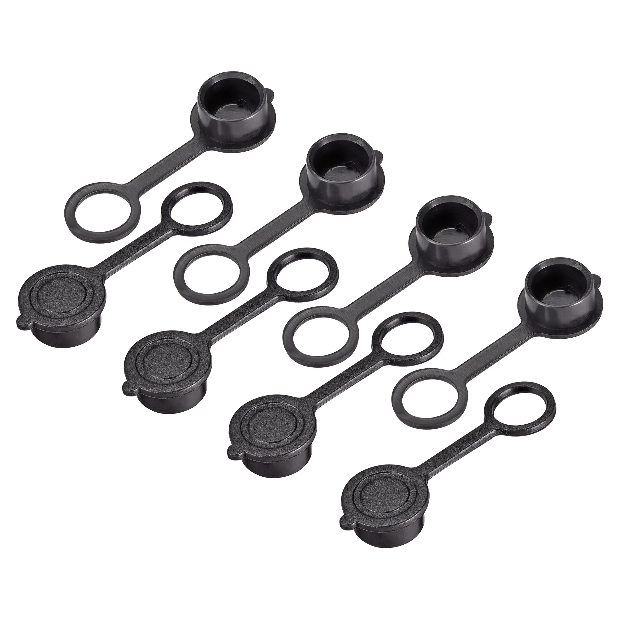 Uxcell 4/8 Cái GX12 Hàng Không Tròn Cắm Ổ Cắm Chống Nước Chống Bụi Tai Hàn Kết Nối Cáp Nhựa Bảo Vệ