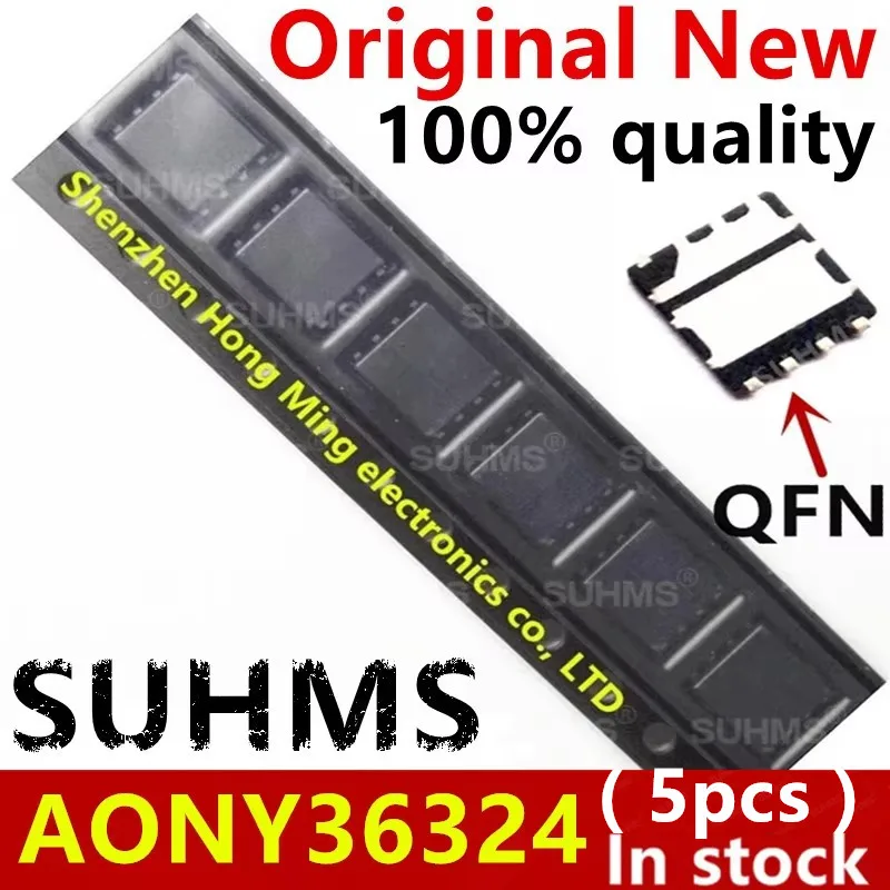 (5 peças) 100% Novo Chipset AONY36324 AON36324 AO36324 36324 QFN-8