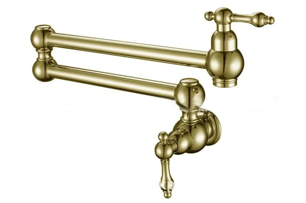 Brass Kitchen Faucet Single Handle Pot Filler Faucet Swing Spout Wall Mount Cold Bathroom Chrome Tap SF558