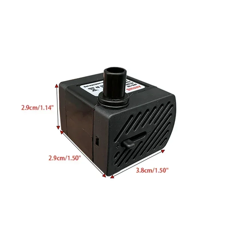 Submersible Pump 220V 3W Maximum Flow 180L/H Four LED Lights Aquarium Fish Tank Pond Luminous Fountain Water Pump EU Plug