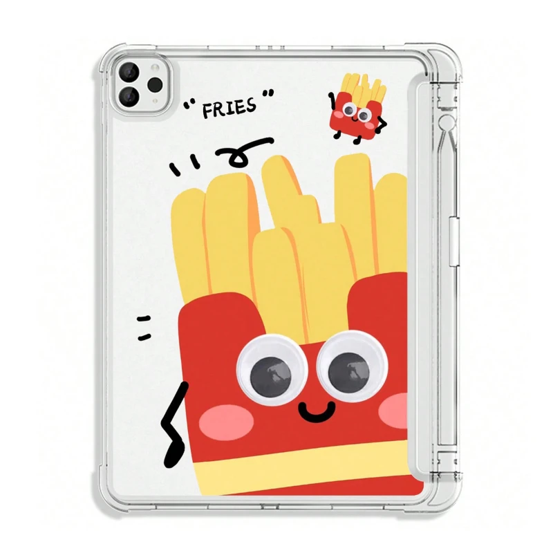 

For iPad Case iPad 10th Gen 12.9 4th 5th 6th Air 4th 5th 10.9 Pro 11 2nd 3rd 4th iPad 10.2 Cartoon French Fries Soft TPU Cover