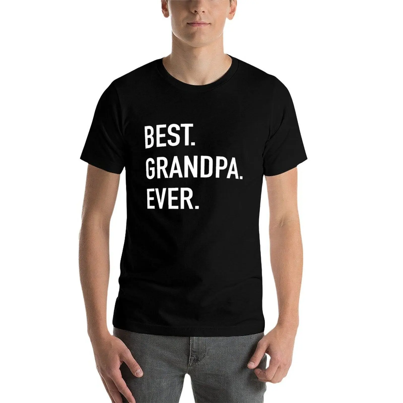 تي شيرت Ever man t t أفضل Grandpa man قطن للرجال أنيمي تي شيرت قمصان تي شيرت #3