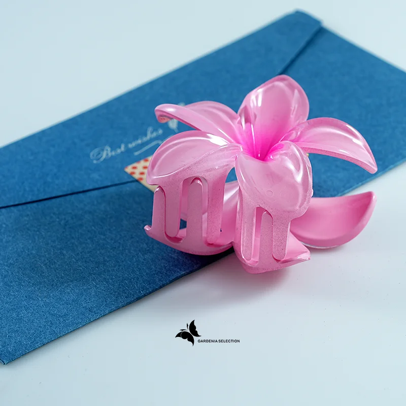 Gradiente Grande Acrรญlico Flor Hairpin, Cabelo Doce das Mulheres, Garra, Clipe de Caranguejo, Tiara Havaiana, Acessรณrio de Praia, 8cm, Bohemian