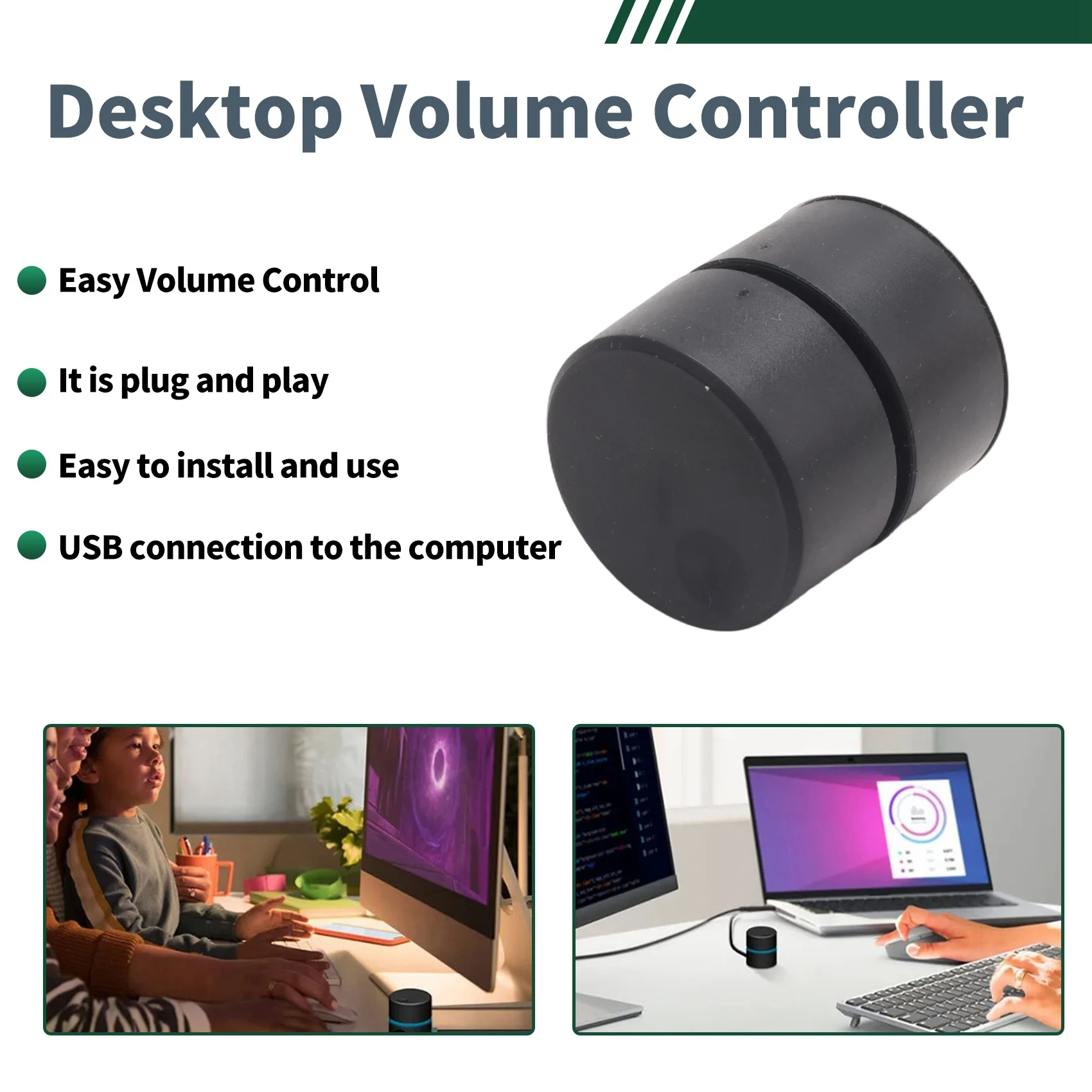 ABUO USB Volume Controller Knob Multimedia Notebook Desktop Sound Control Switch for PC Laptop Speaker