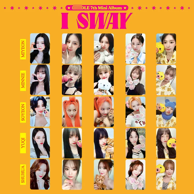 Kpop GIDLE Album I SWAY Photo Card MIYEON MINNIE SOYEON YUQI SHUHUA LOMO Card Personal Photocard Lomo Cards Fans Collection